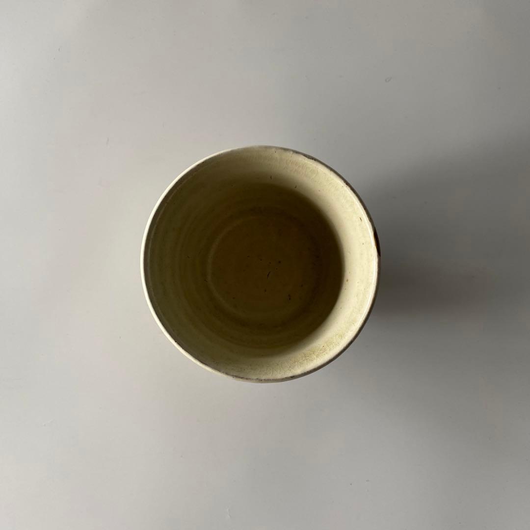 舩木研兒 白釉押紋茶碗 布志名 舩木道忠 バーナードリーチ 山陰 民藝