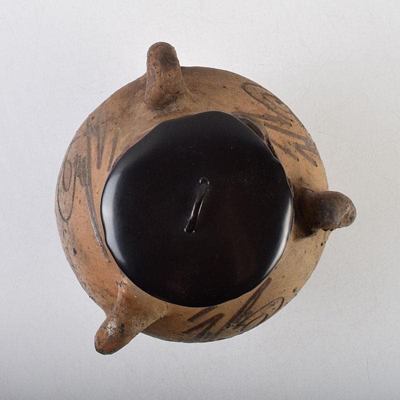 唐津焼　古唐津　福字文　三つ耳水指　時代箱　江戸時代　享保期　C　R9480H