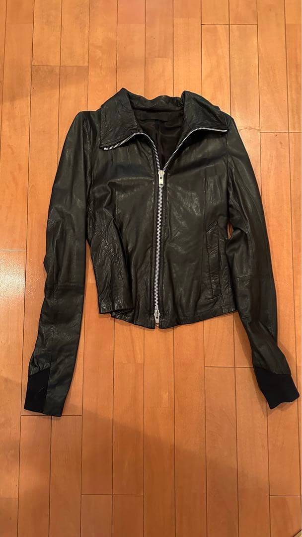 希少】 EKAM 変形 ライダースジャケット ダブルジップ カーキ S EKAM