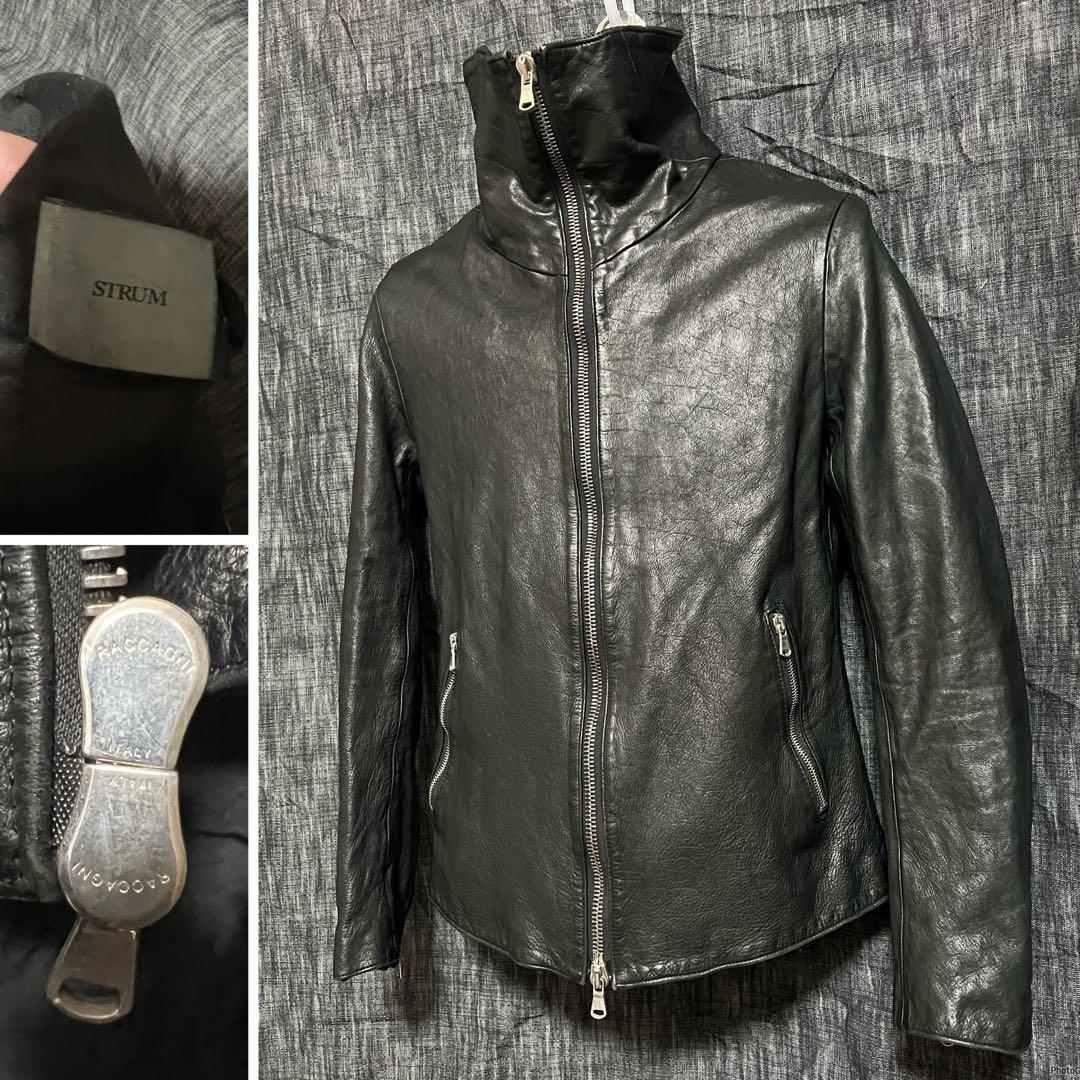 STRAM ストラム 馬革 レザーライダース M ホース 元バックラッシュ 黒