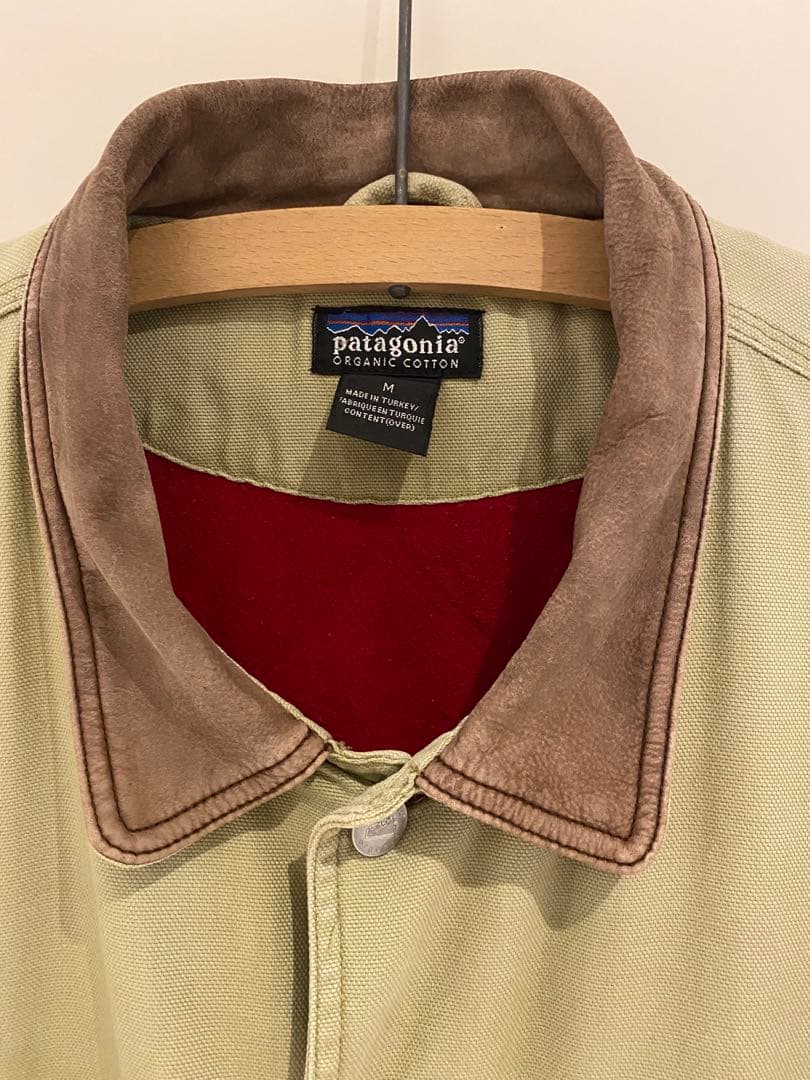【名作】90s patagonia nuevorange ヌエボレンジ　襟レザー