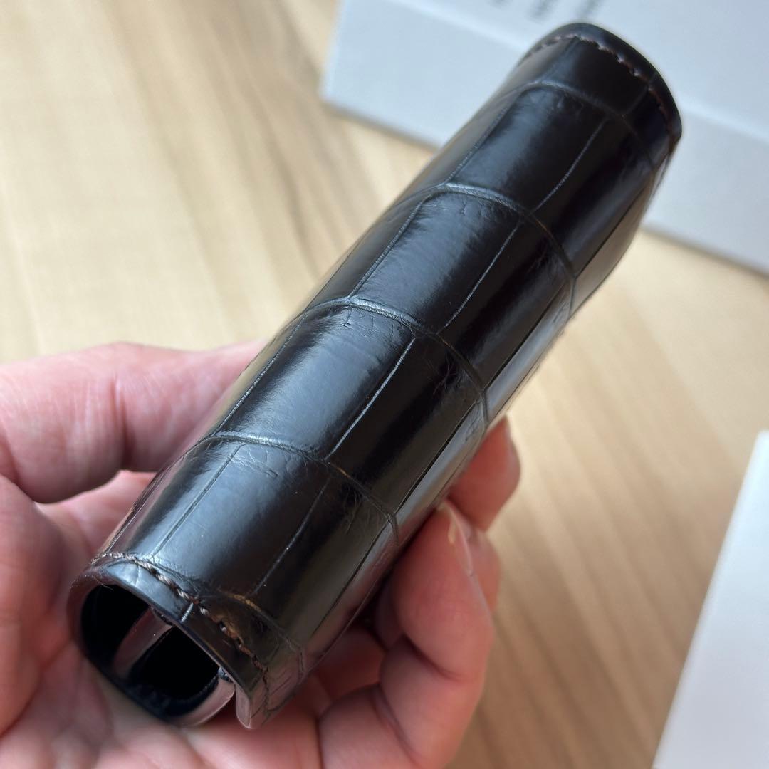 ワイルドスワンズ ポント クロコ ブラック【極美品】　小銭入れカバー付き