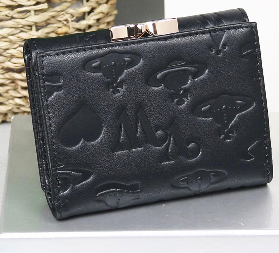 エナメル三つ折り財布 ブラック-165 - メルカリ