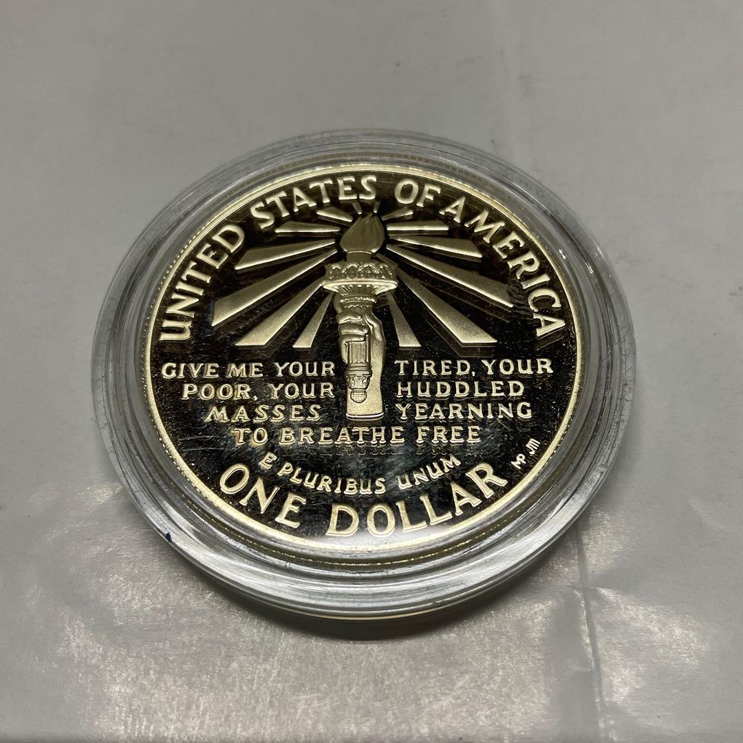 未使用 自由の女神100周年 アメリカ US銀貨 1ドル ケース入 1986年