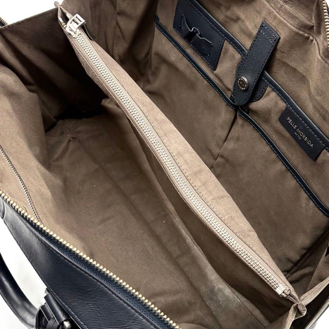 ペッレモルビダ キャピターノ 2way ビジネスバッグ レザー ネイビー 保存袋