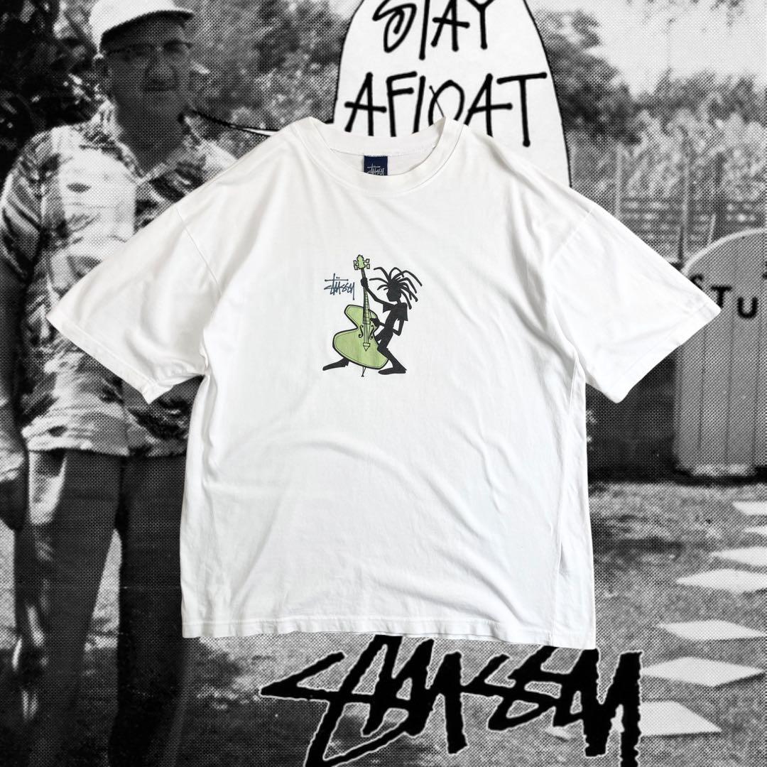 90s stussy オールドステューシー ジャズマンTシャツ シャドーマン