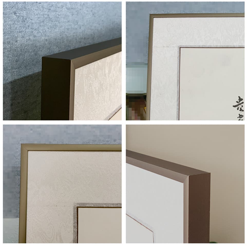額縁 美術品 水墨画 飾り 山水絵 日本画 中国画 伝統芸術 真作 原作 アルミ