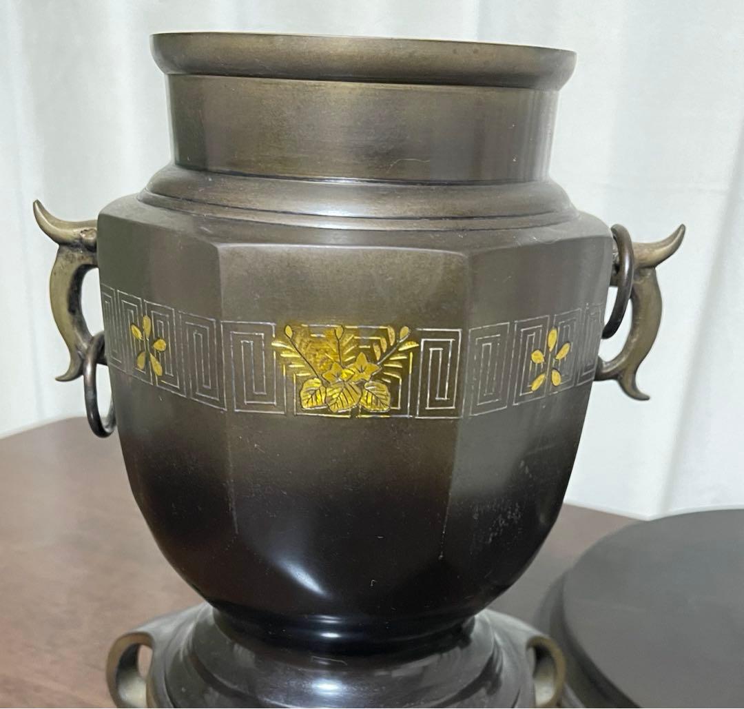 池坊 直径33cm 銅製 尺1 八角雷紋 薄端 - メルカリ