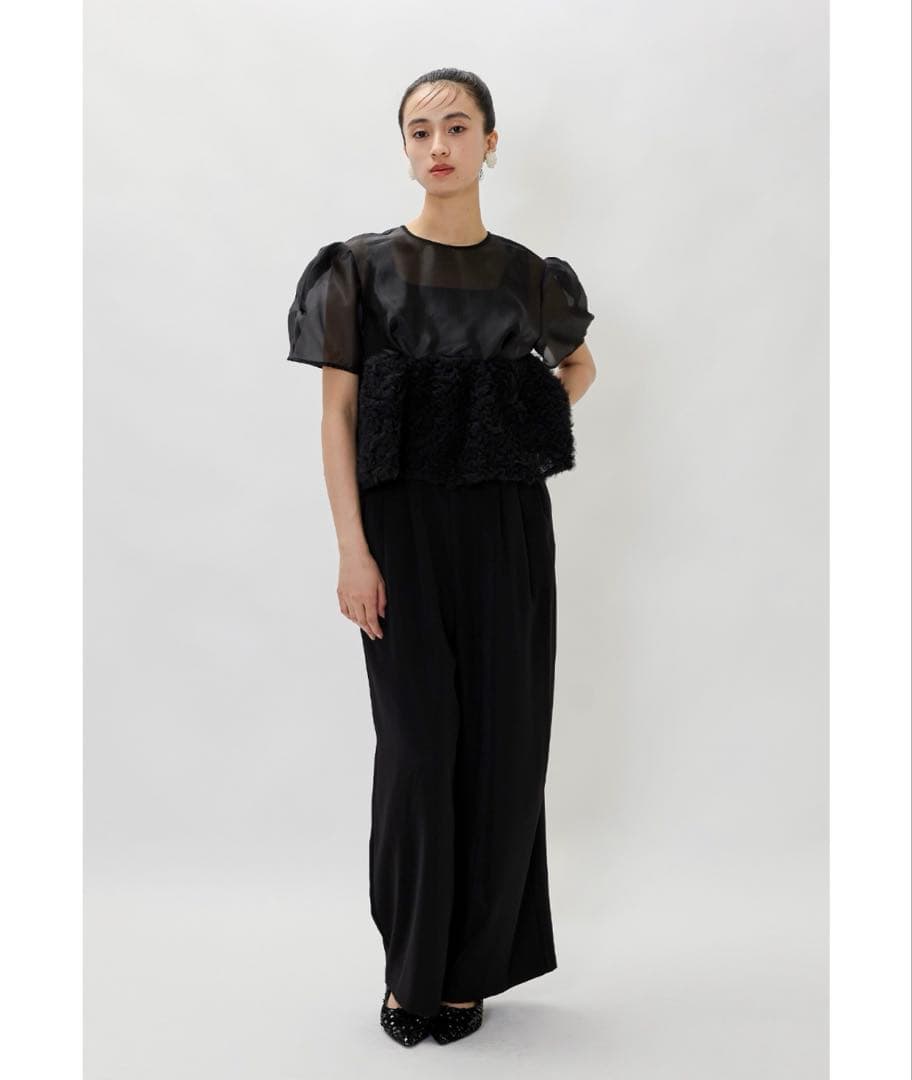 nianaスウェルペプラムセットアップパンツドレス 2点セット