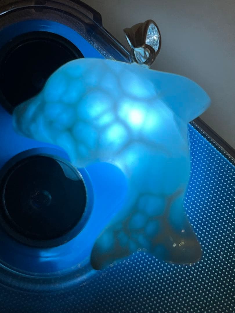 天然石☆高品質！ラリマーイルカ型☆濃いブルー＆ラリマーらしい模様＆形