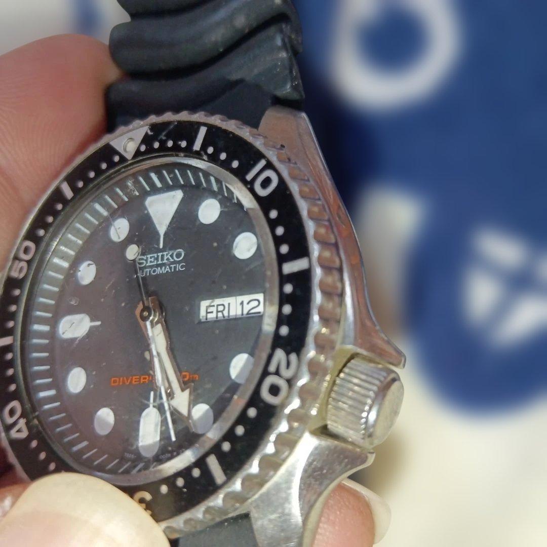 伸*矢様 【ジャンク☆】SEIKO 自動巻きダイバーズウォッチ 黒