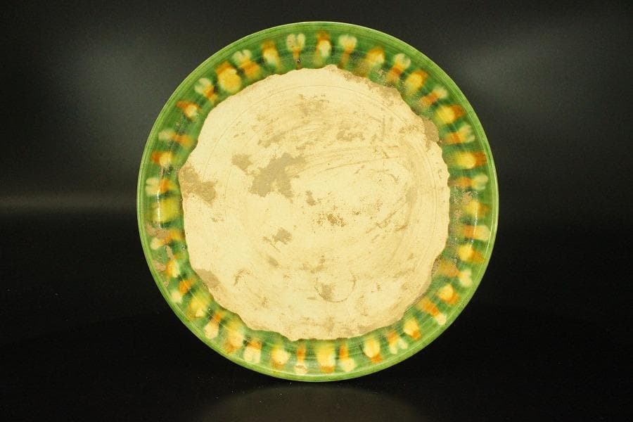 中国美術 唐三彩 盃 盤 揃 有名陶芸家所蔵(HA501)