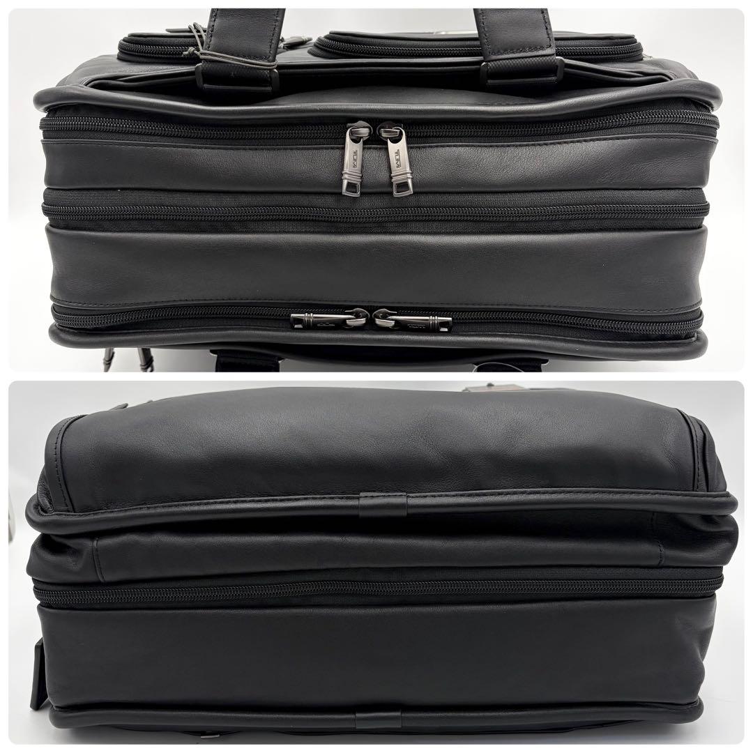 TUMI アルファ 2way ブリーフケース 黒 オールレザー メンズ 多機能