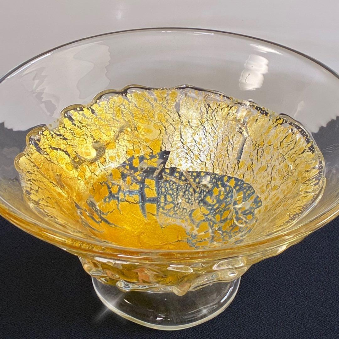 【宙吹きガラス/壱谷 旭・作】大鉢《光華》共箱付き