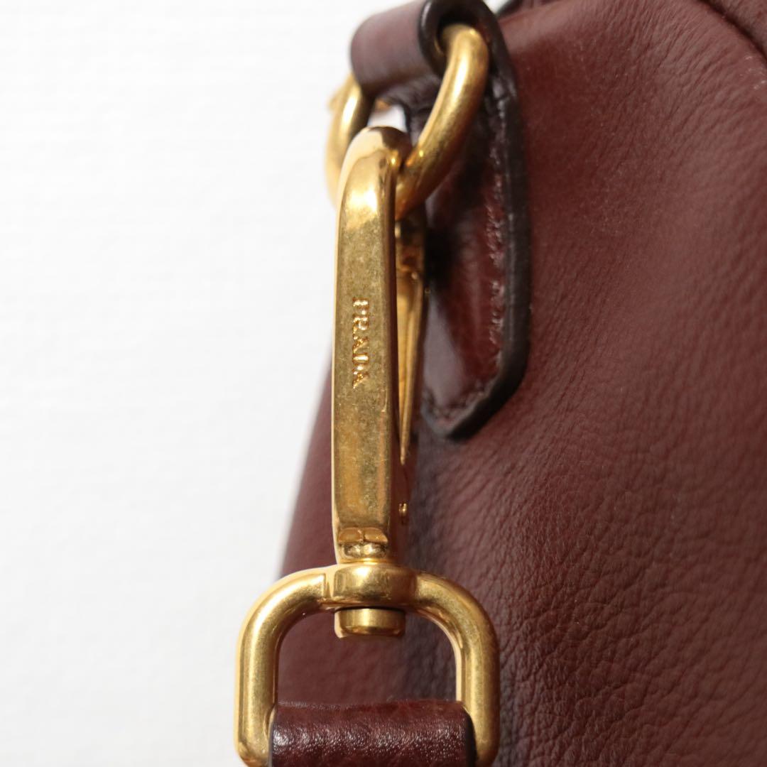 【極美品】 PRADA ダイノレザー ボストンバッグ ショルダーバッグ ギャラ