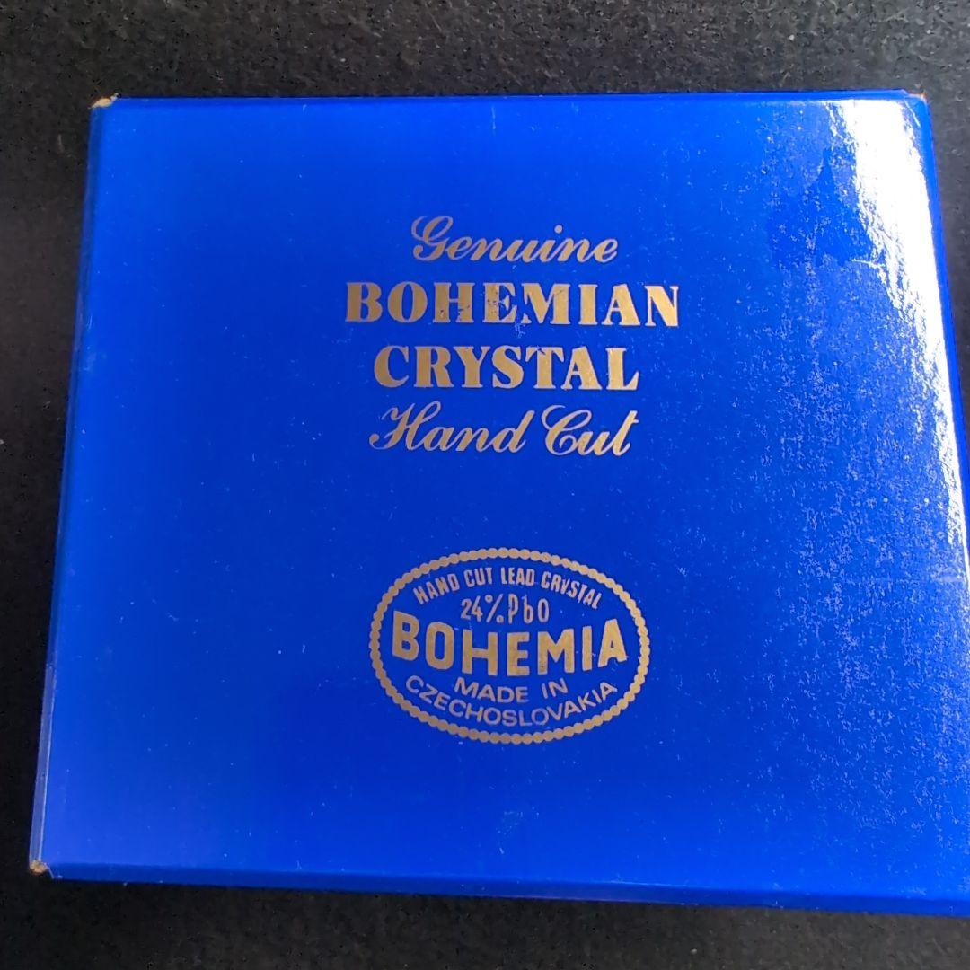 ボヘミア】高級クリスタル 蓋付きボウル PK500 ハンドメイドカット