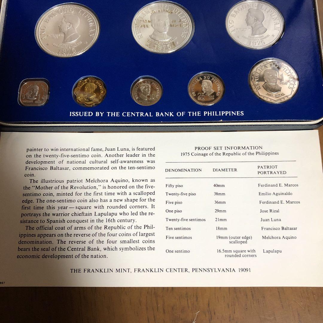 1975年度版フィリピン共和国新通貨50ペソ 記念硬貨 1975年度
