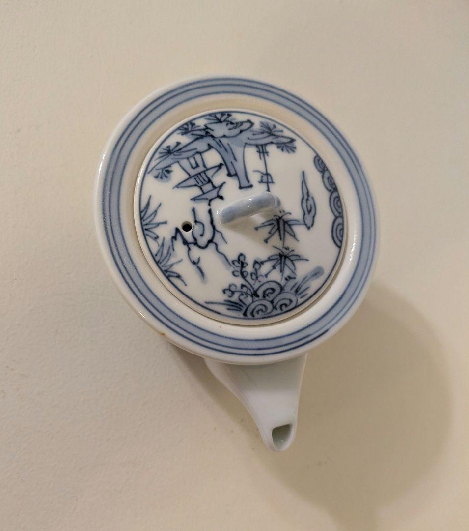 染付山水絵 煎茶器揃 平安京泉作 京焼 清水焼