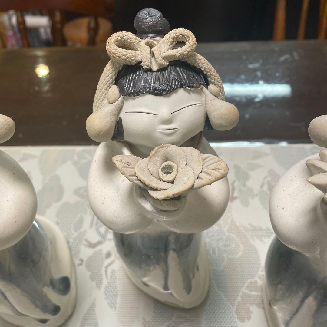 希少】青芳人形 砥部焼 念ずれば花ひらく 初代青芳 - メルカリ