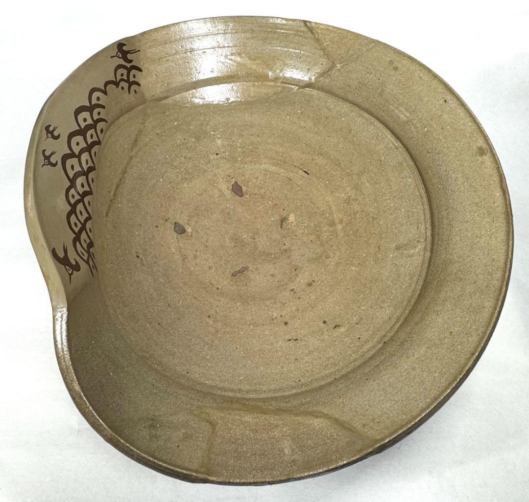 古唐津 絵唐津特大鉢 約3kg 時代物 発掘品 ウブ品 古美術 WWTT117
