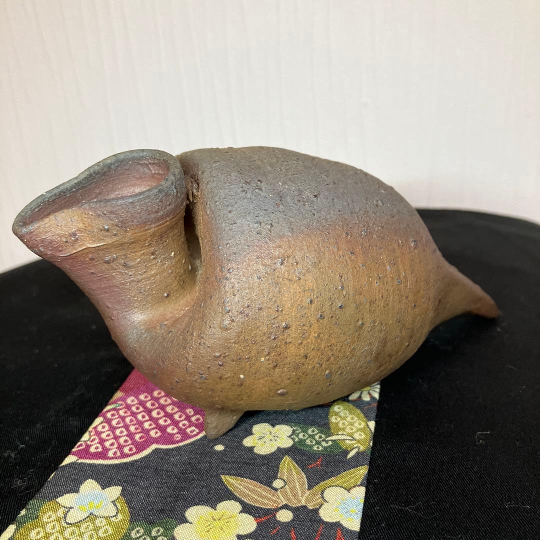 鴨徳利　アンティーク　骨董品　一輪挿し　酒器