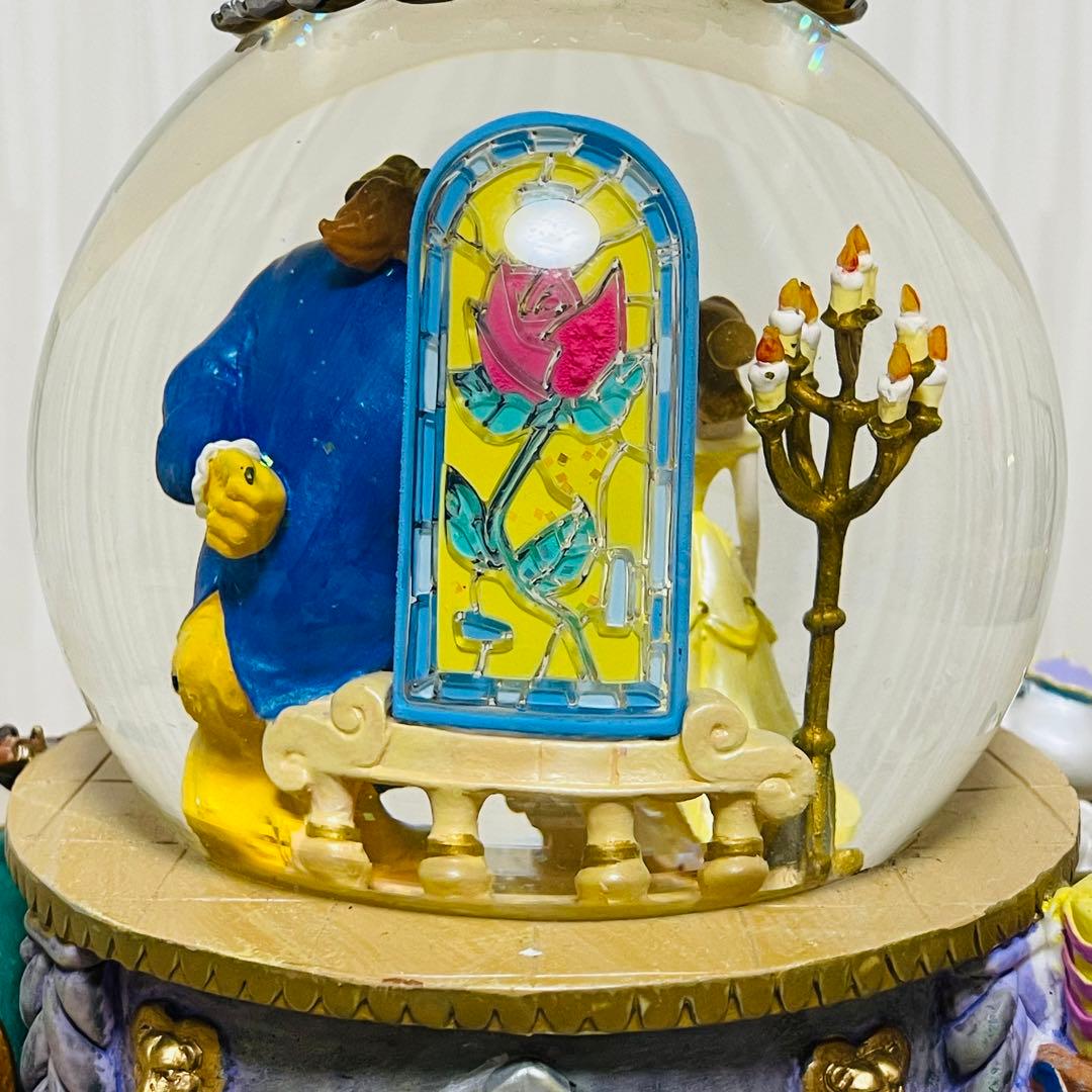 ディズニー 美女と野獣 スノードーム スノーグローブ オルゴール 置物 オブジェ