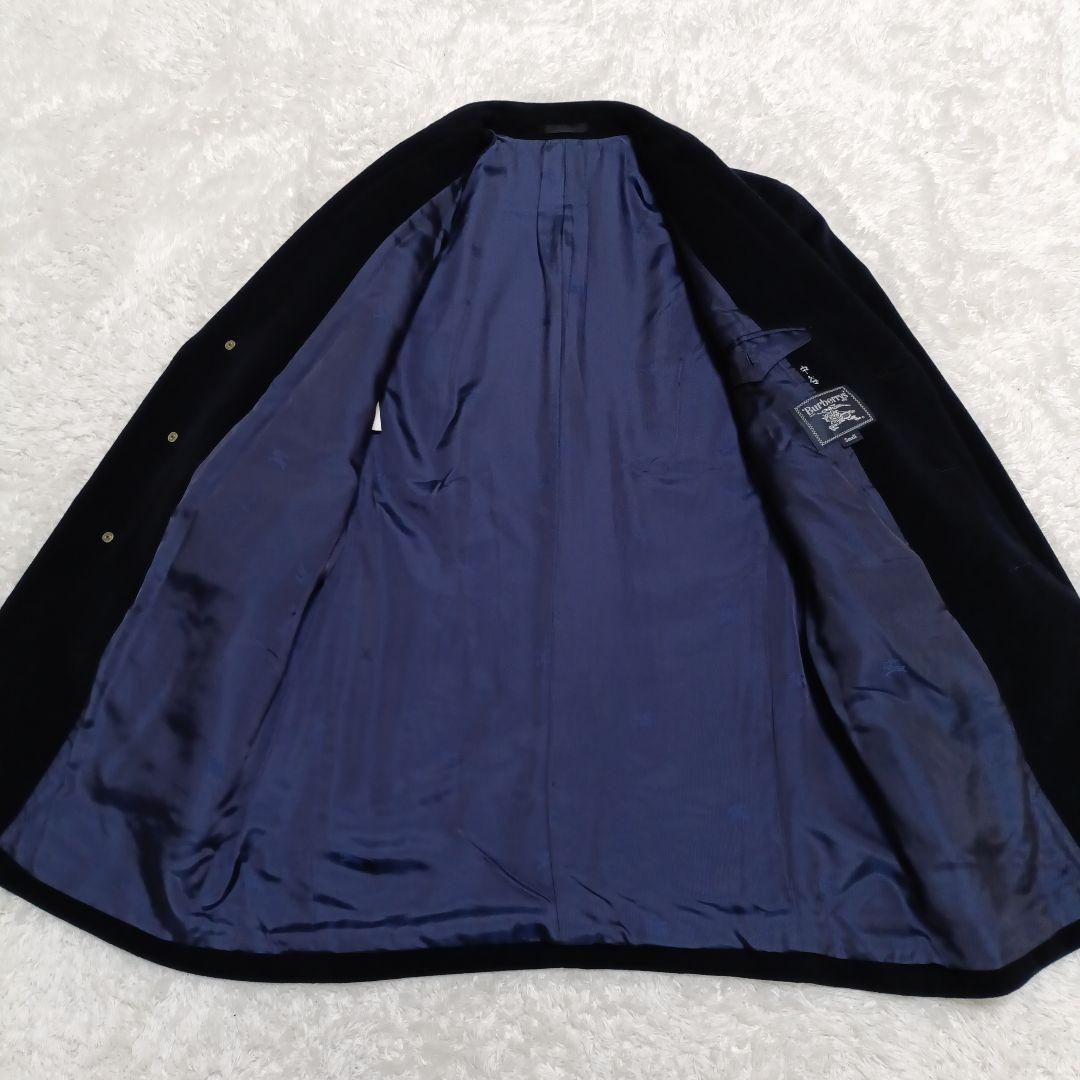 極美品✨️BURBERRY バーバリー チェスターコート アンゴラ 紺 S〜M