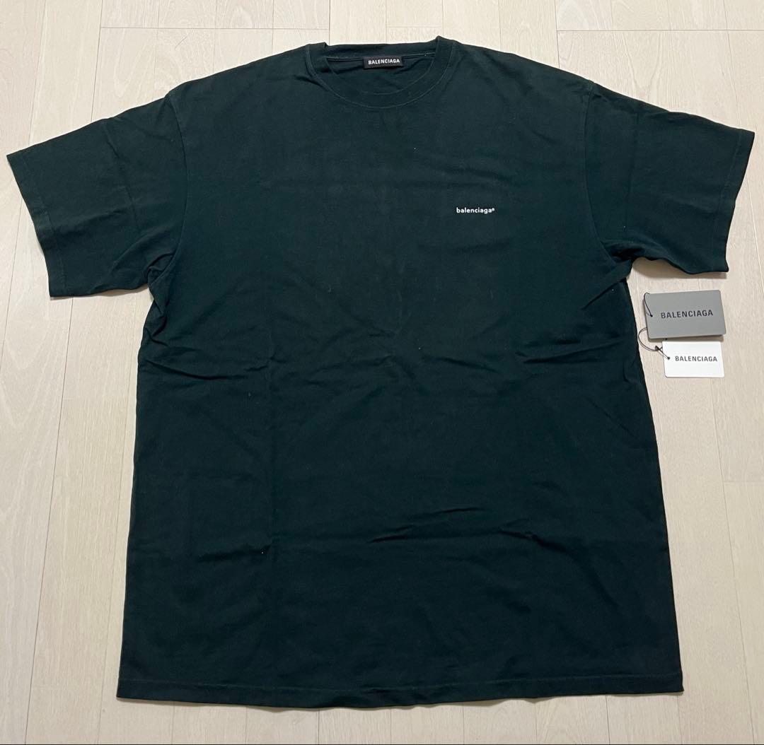 balenciaga スモールロゴ ダークグリーン Tシャツ M balenciaga
