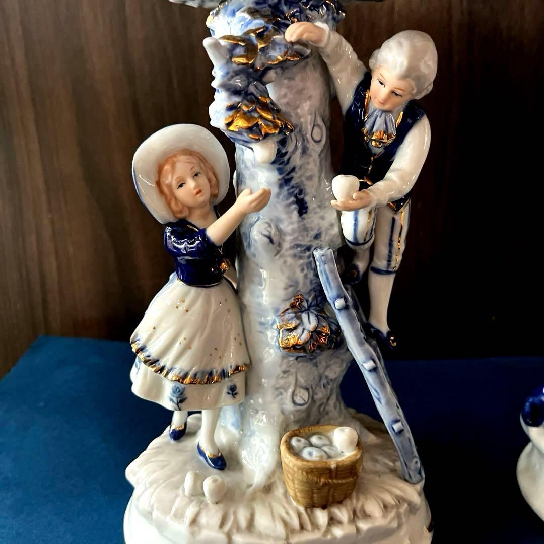 西洋アンティーク風ドールスタンド、小物入れ 2点