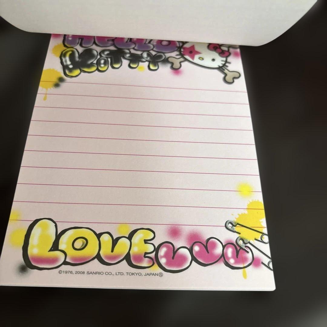 未使用】 レア・限定デザイン ハローキティ ロックキティ メモ帳