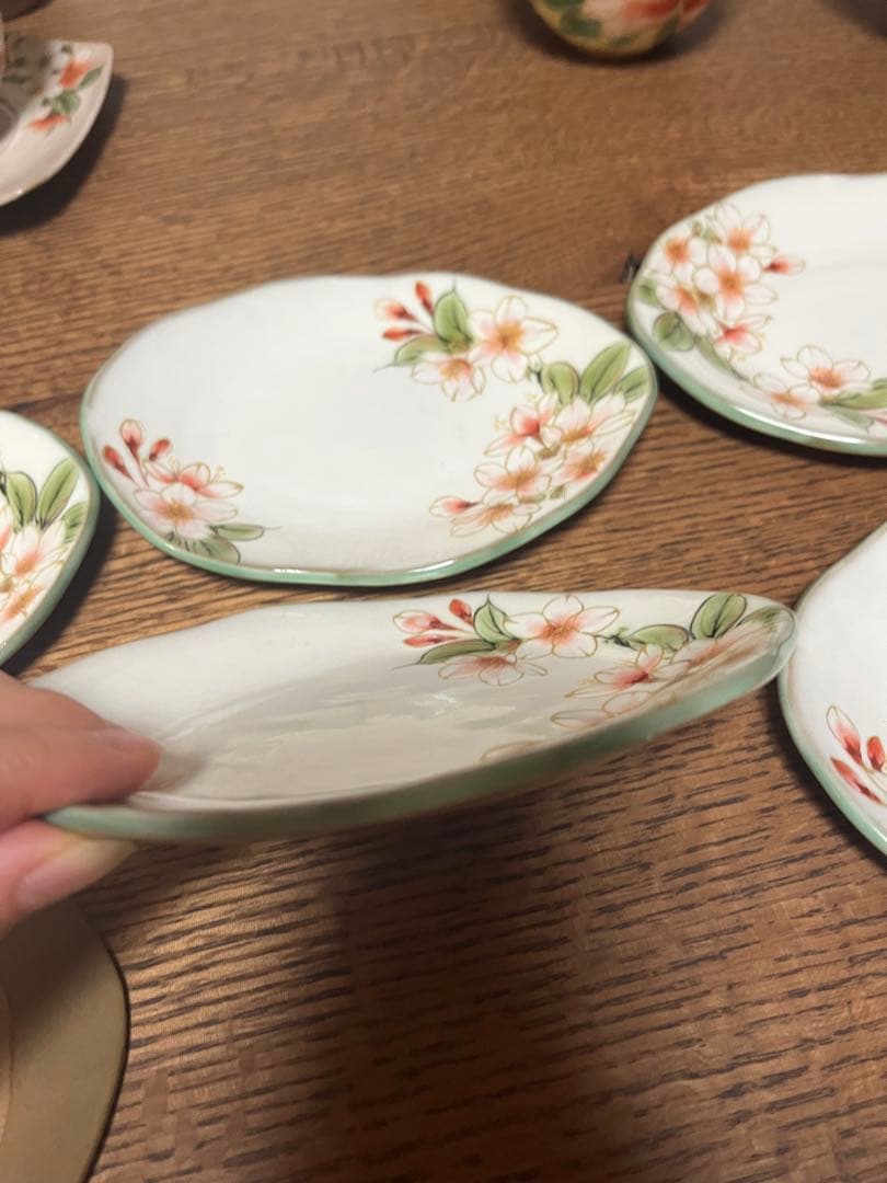 京焼 清水焼 陶葊 とうあん 桜 6枚セット 京焼 清水焼 陶葊 土渕陶あん