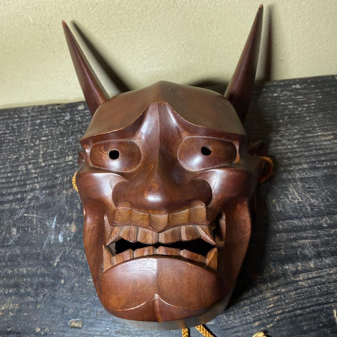 鬼の面 伝統工芸品一の位木彫 般若面