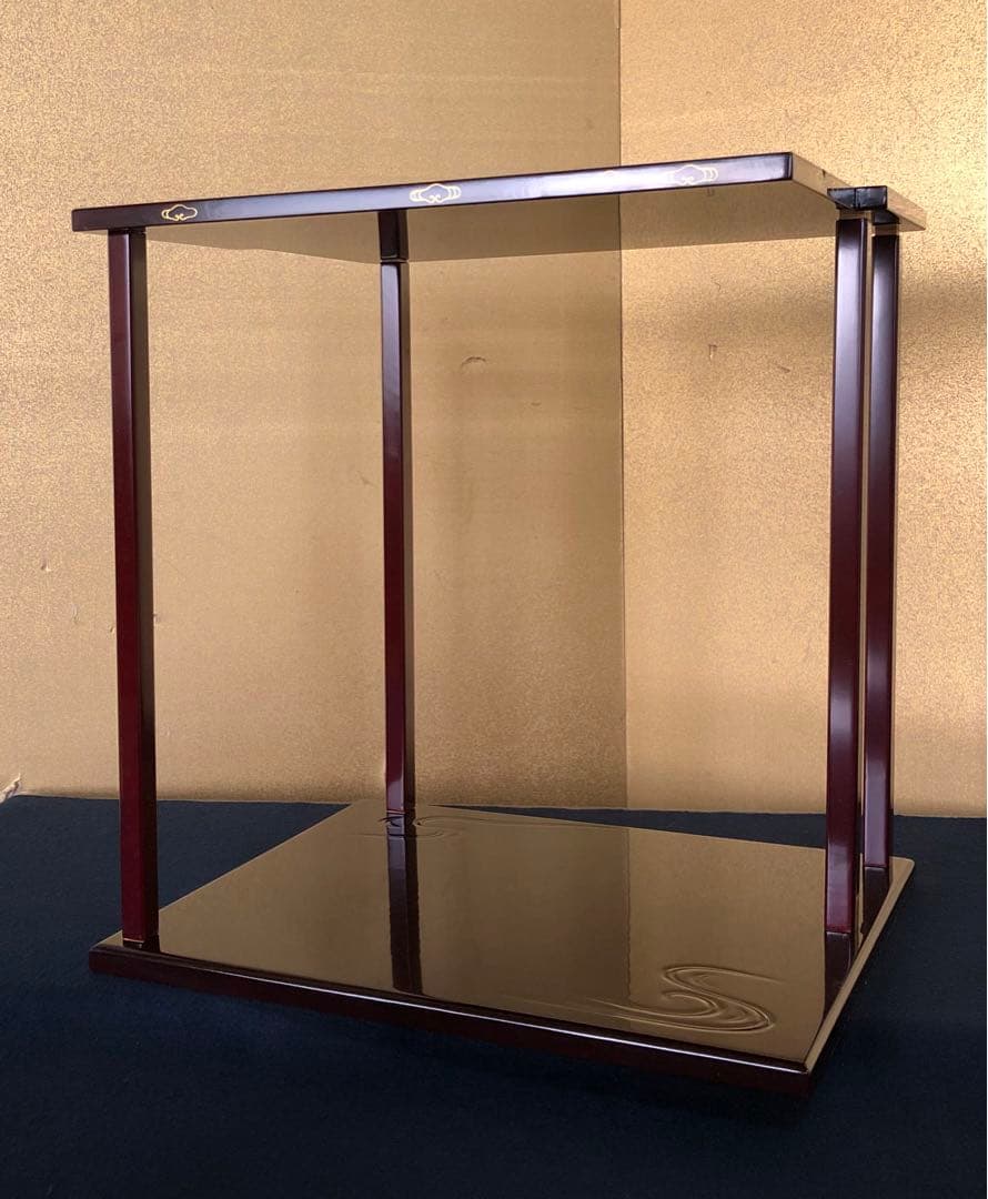 《R》茶道具 淡々斎好写 山雲棚 組立式 山下靖斎作 元箱　251216お5