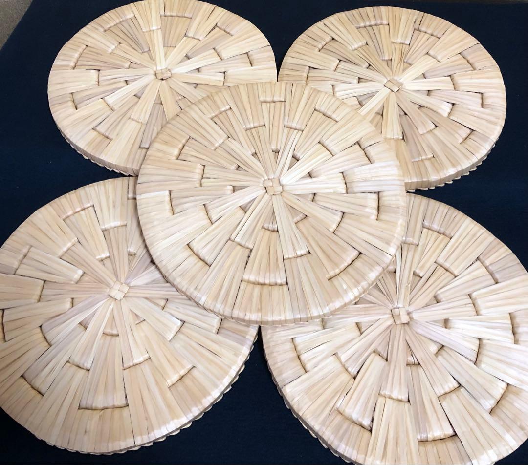 《R》茶道具 露地道具 円座5客 敷物 座布団　260120き5