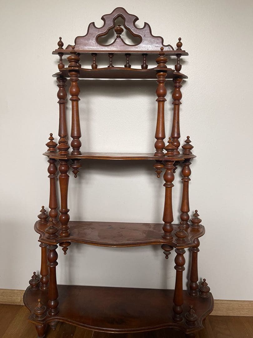 か6】70 フランスアンティーク ナポレオンシェルフ 棚