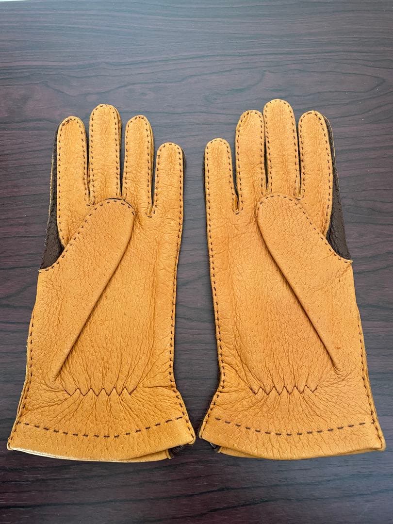 Restelli ペッカリー革手袋 キャメル サイズ8