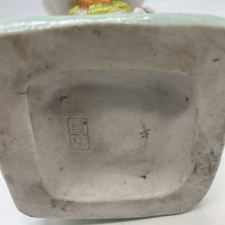 骨董品 色絵万古 置物 最高