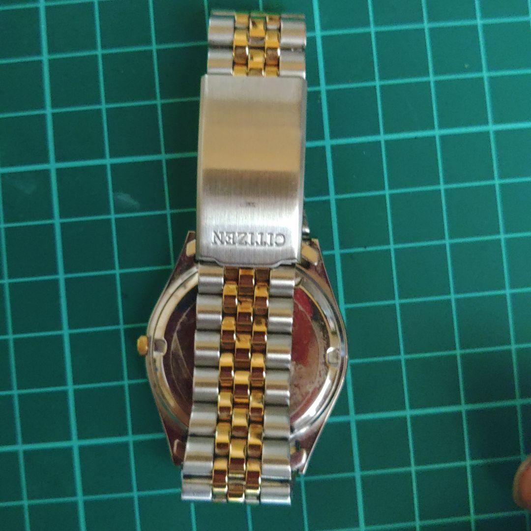 ミ*ー様 電池交換済シチズン アナログ腕時計 コンビ　フルーテッドベゼル