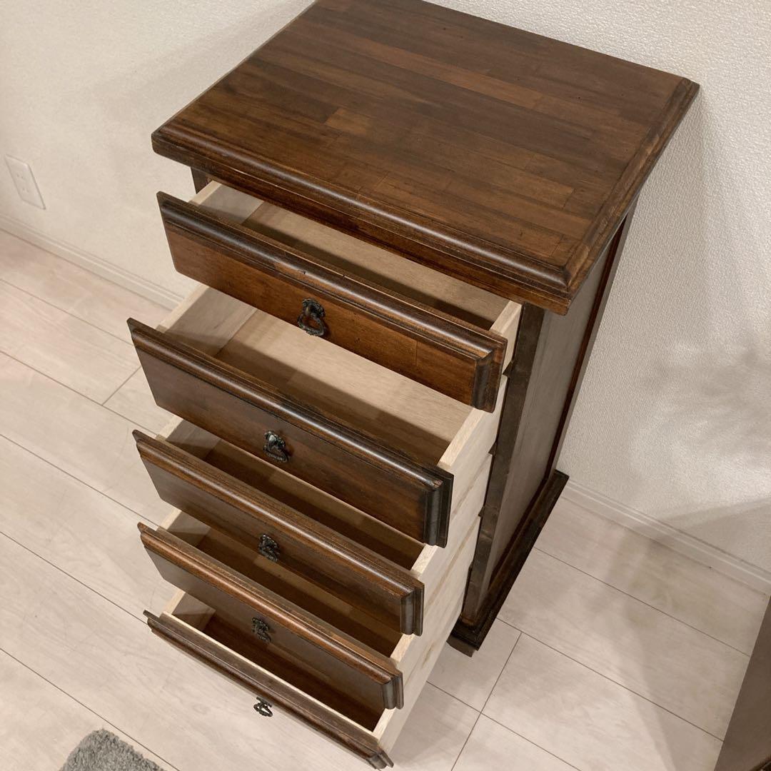 ビンテージチェスト レトロアンティーク 5段 ブラウン - メルカリ