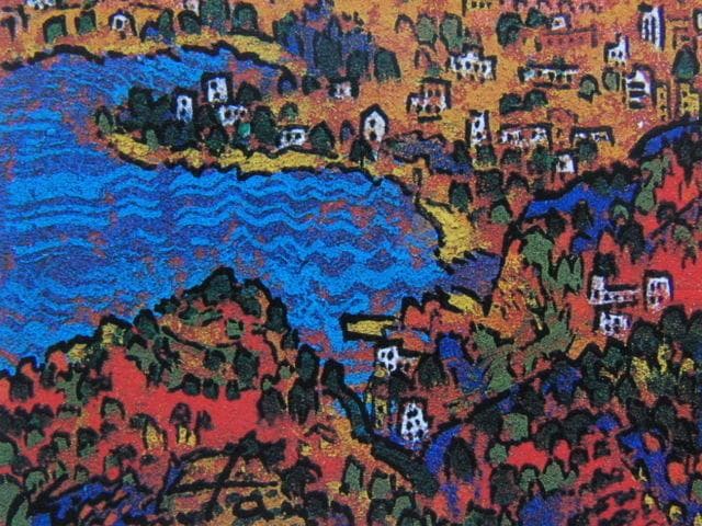 絹谷幸二、【雲上富嶽葛城山上】、希少な額装用画集より