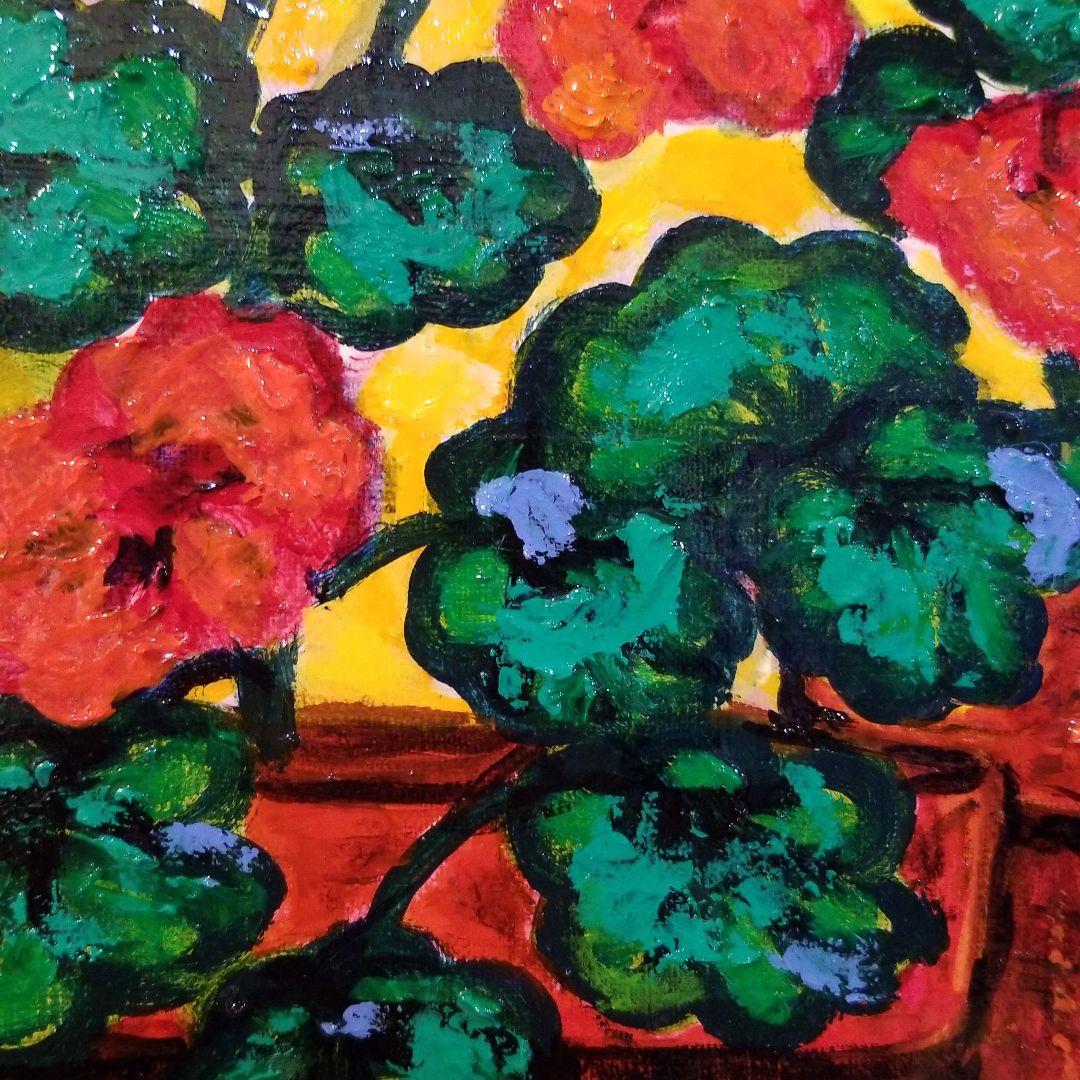 油絵 専用 ならんだゼラニウム