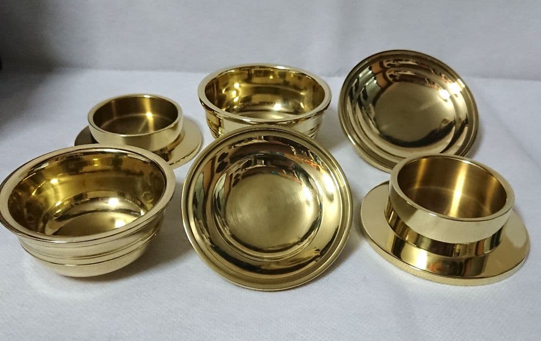 ✶金属工芸品✶塗香器／洒水器 二器セット 真鍮製 京都製 仏具・法具・仏教・密教