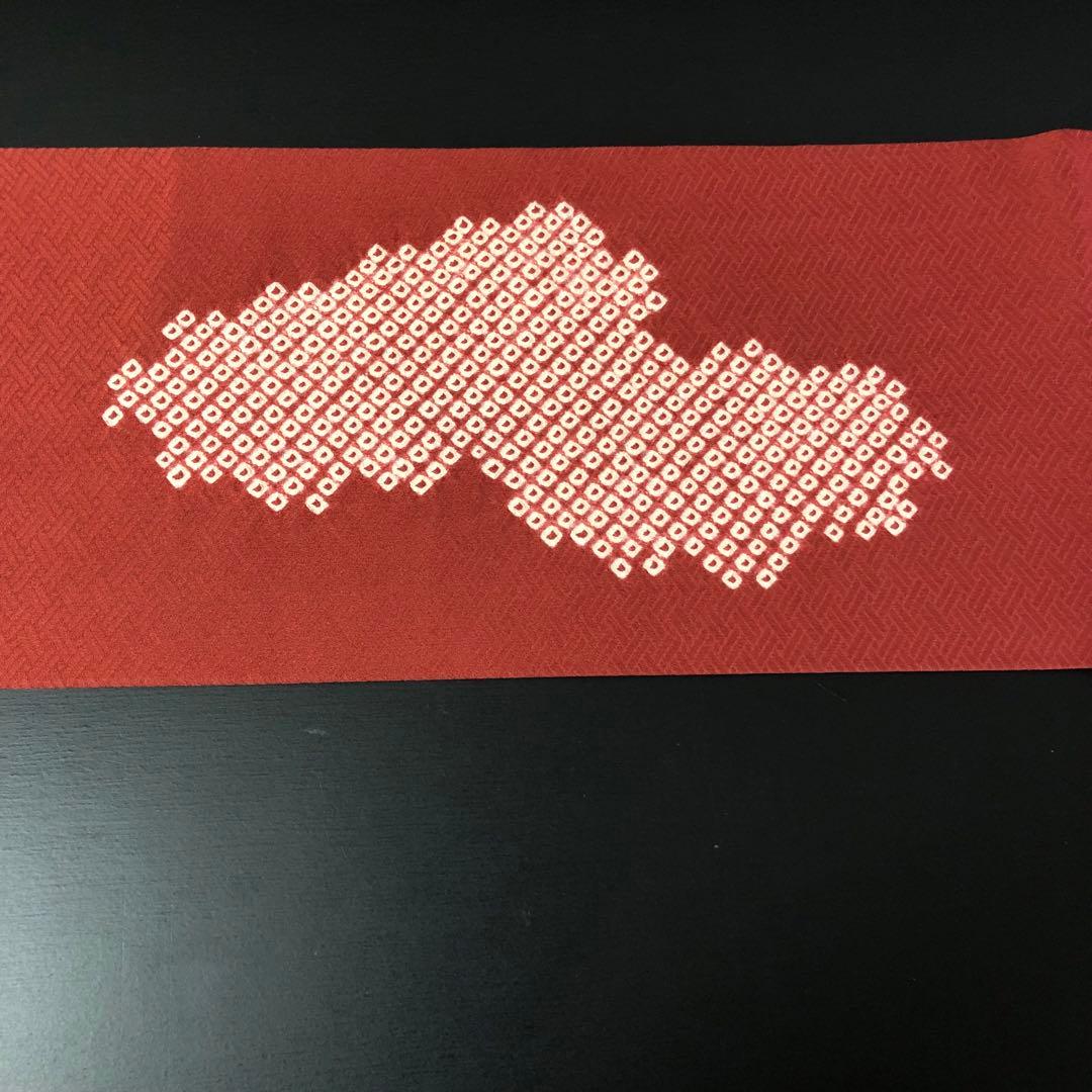 SO-762 名古屋帯 名古屋仕立て 太鼓柄 正絹 雲取り 鹿の子 カジュアル