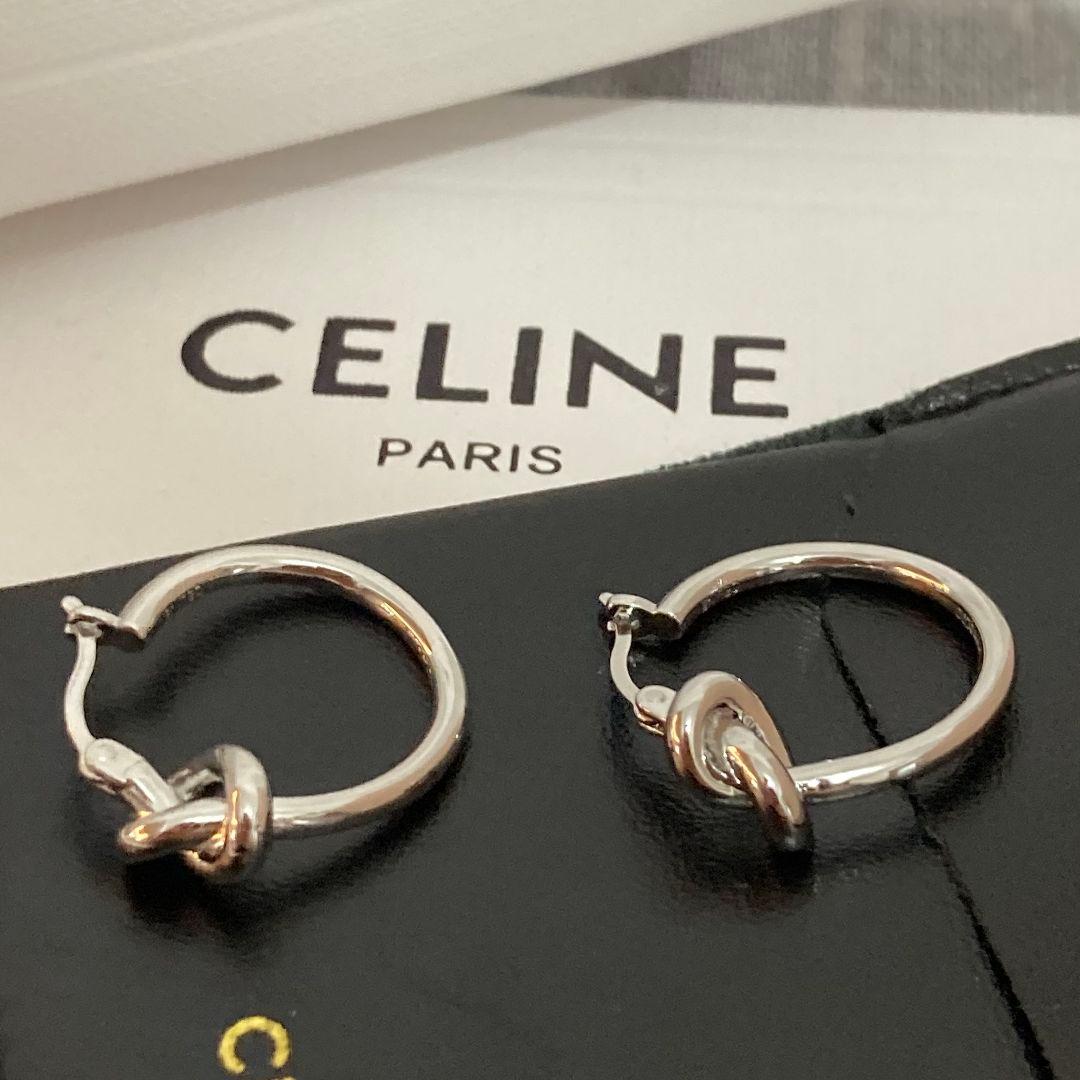 CELINE セリーヌ フープピアス シルバー - メルカリ