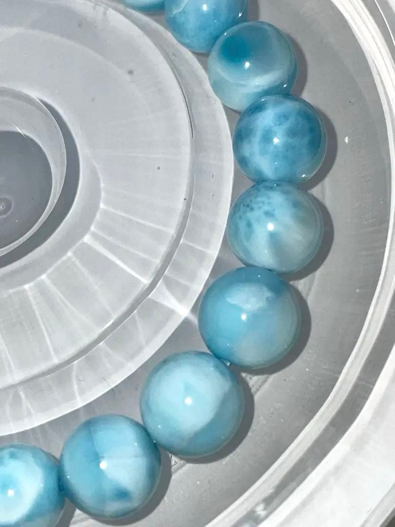 【高品質・現品】ラリマー 天然石 ブレスレット 9mm 亀模様が美しい