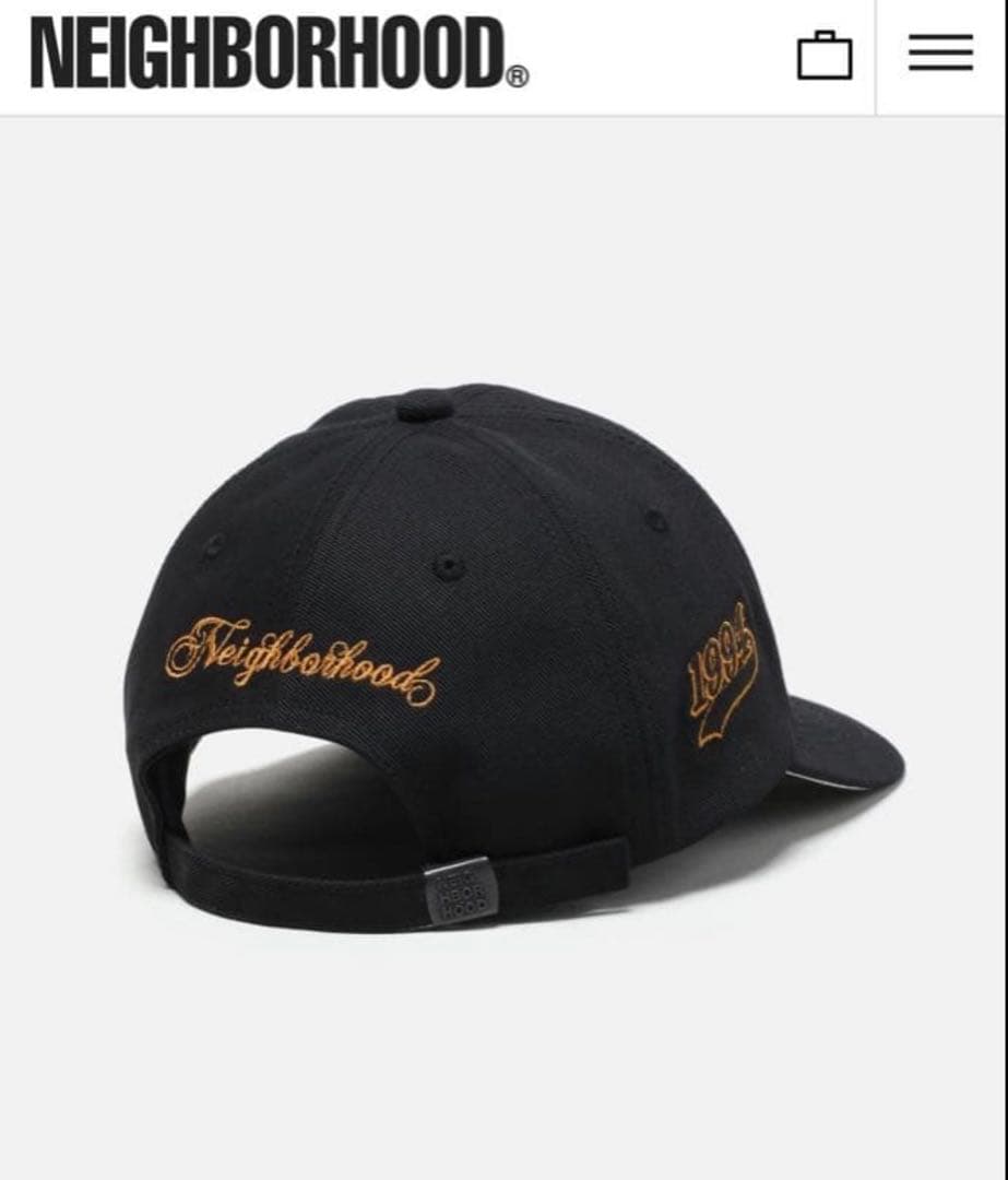 NEIGHBORHOOD BASEBALL CAP ブラック×ゴールド - メルカリ