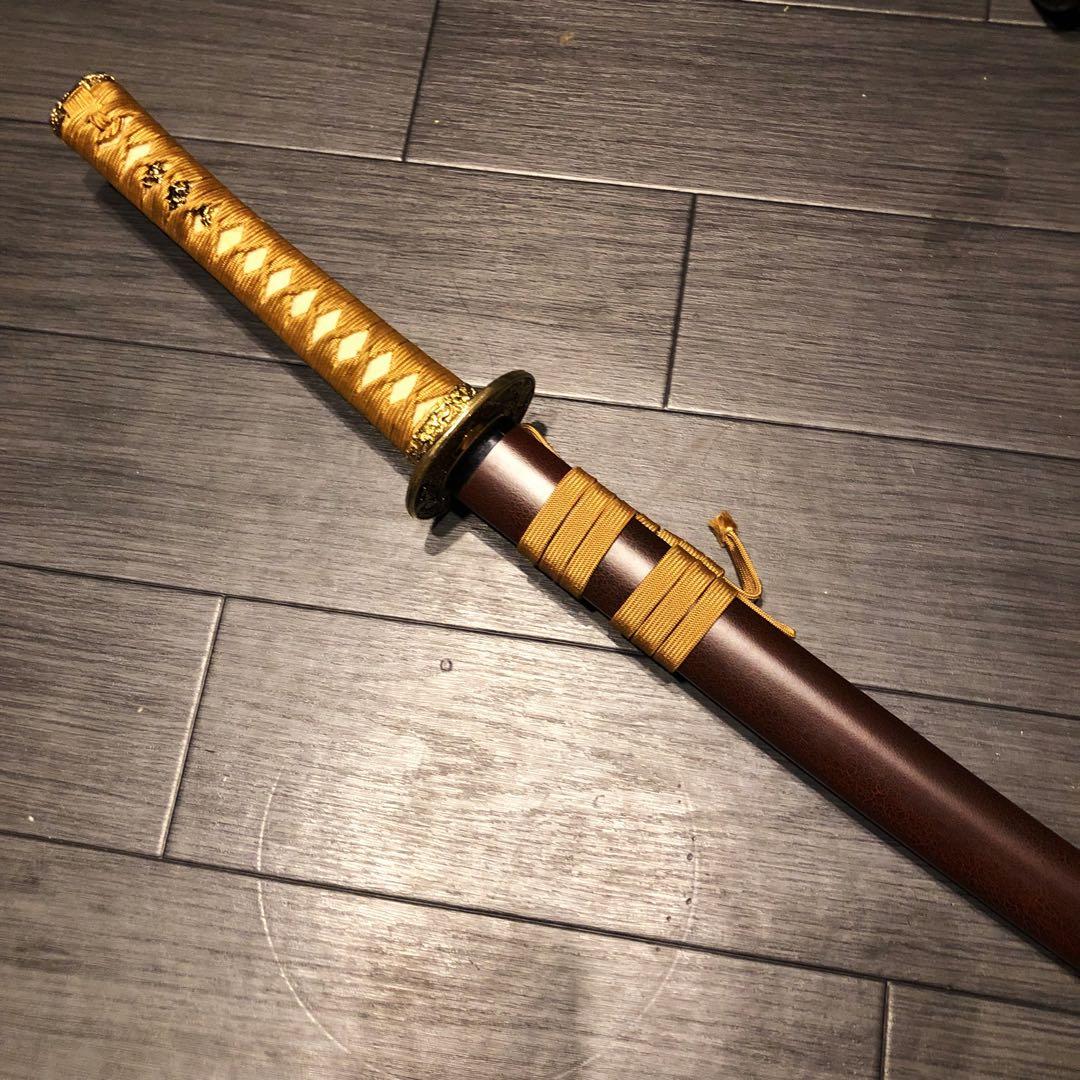 高級模造刀　居合刀　優波紋　茶拵え