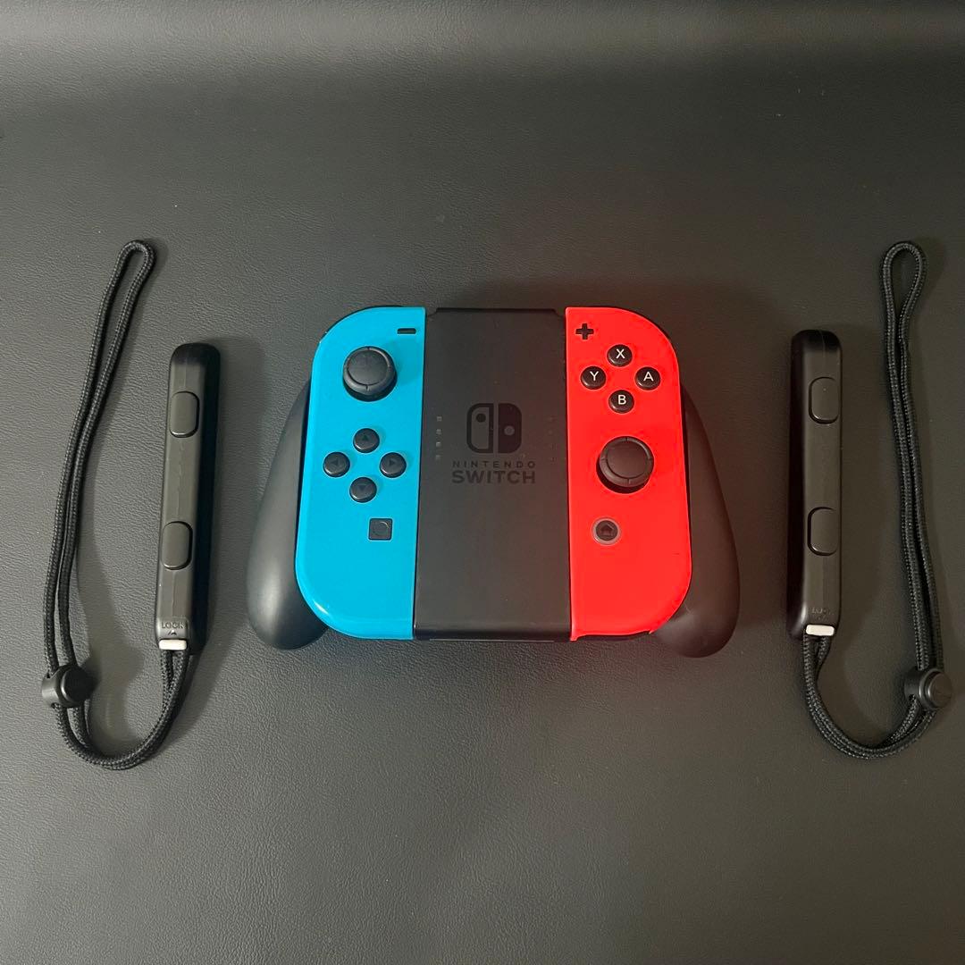 【美品/新品スティック交換済み/完品/動作確認OK】Switch 本体 青/赤