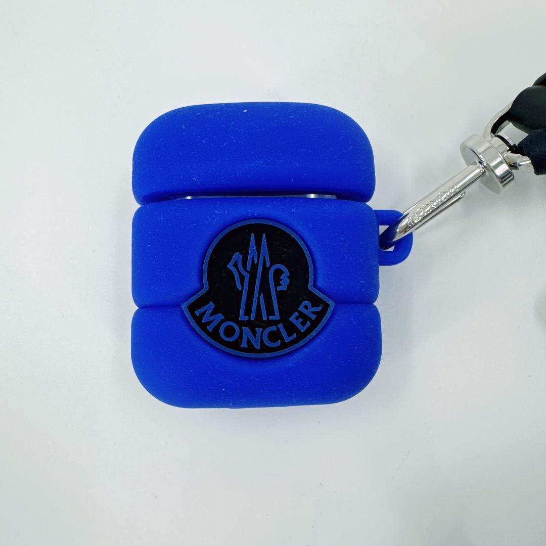 MONCLER モンクレール AirPodsケース ショルダー紐 シリコン 青 - メルカリ