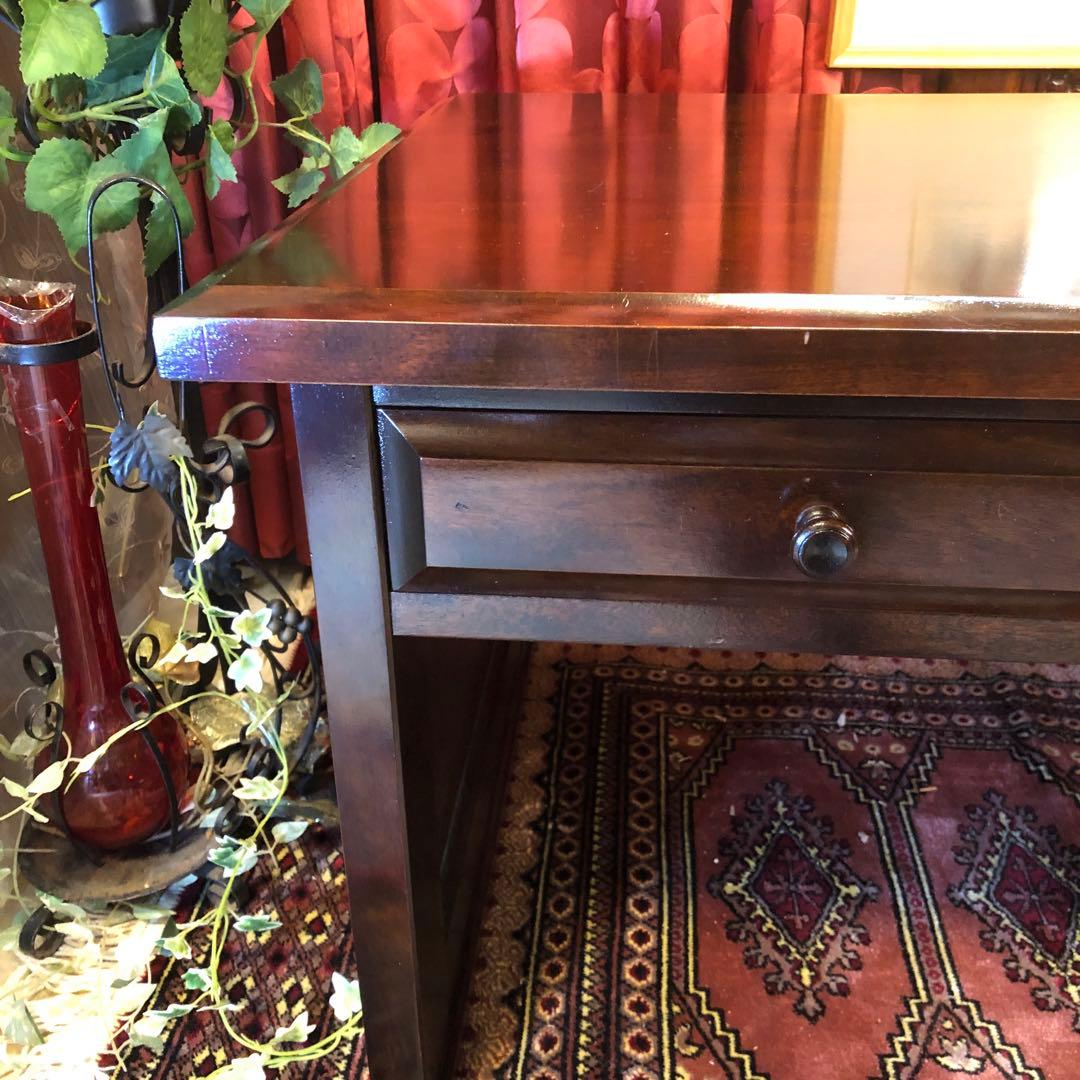 国産アンティーク 北海道民芸 書斎 樺ザクラ無垢材 座机 文机 帳場机